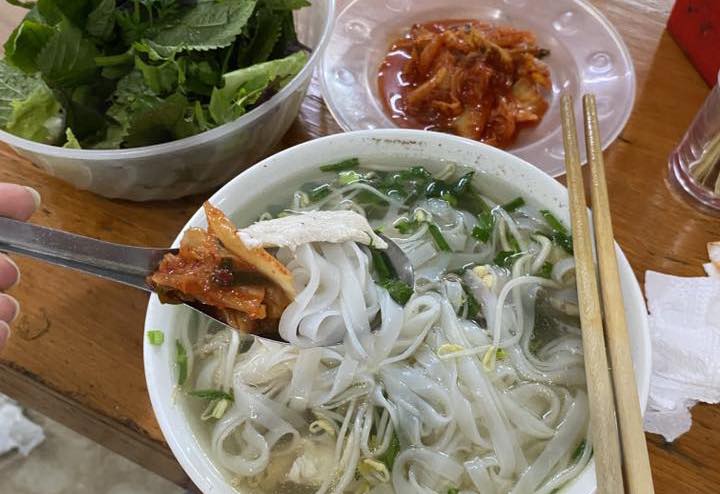 Phở và Kim chi